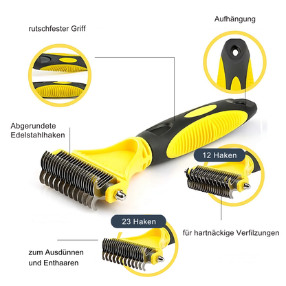 Sanft. Gründlich. Stressfrei. – Die Fellpflegebürste für Hunde & Katzen.